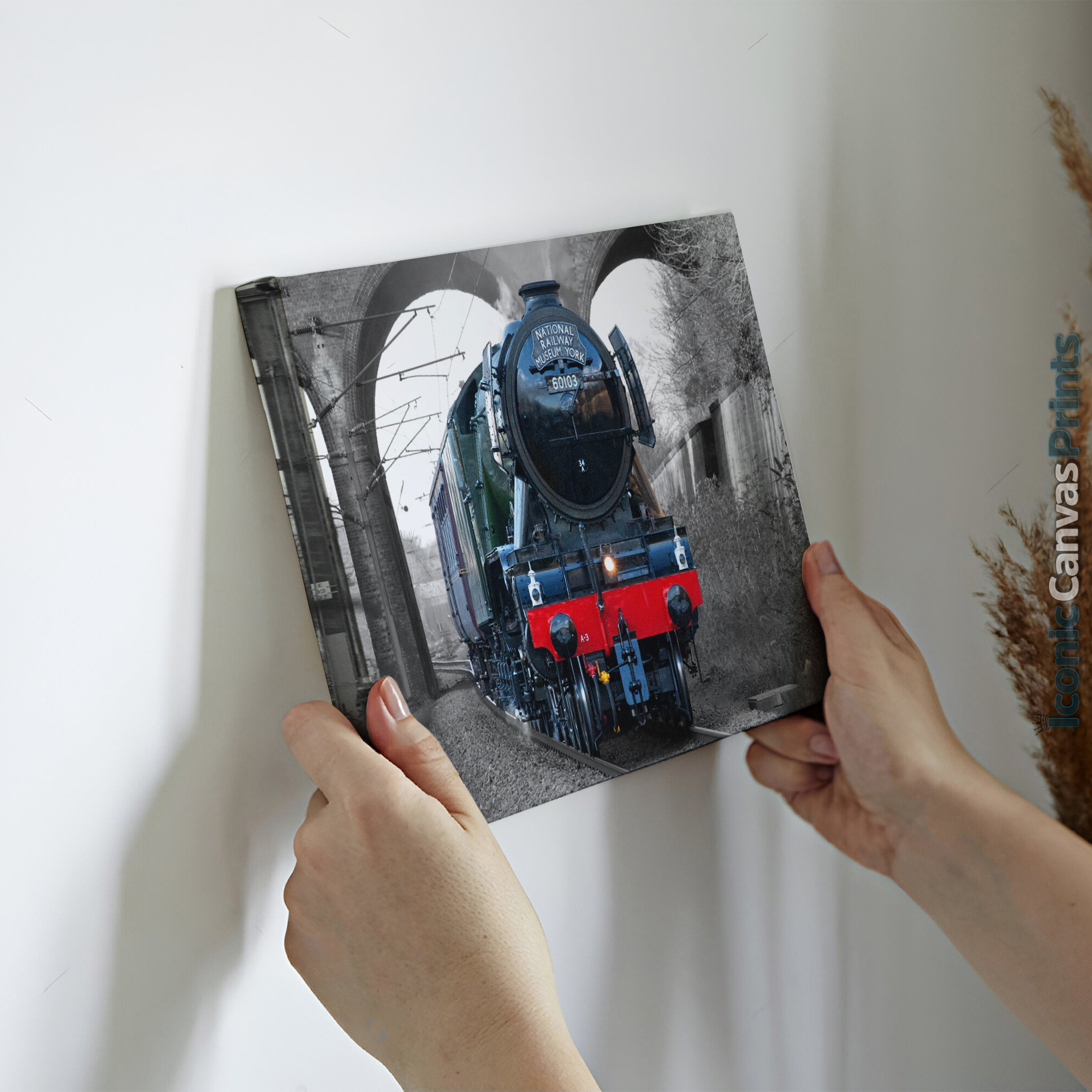 FLYING SCOTSMAN Tren de Vapor Puente Ferroviario | Impresión en Lienzo Arte de Pared Póster Enmarcado - Imagen 13 de 15